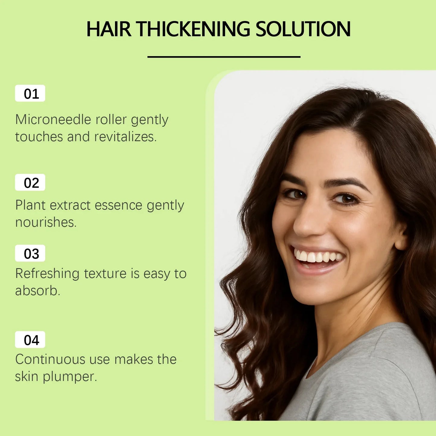 Anti-Hair Loss Scalp Care Roller Serum Kit Nourishes Roots Strengthens Hair Prevents Baldness Daily Care Pi-Mart