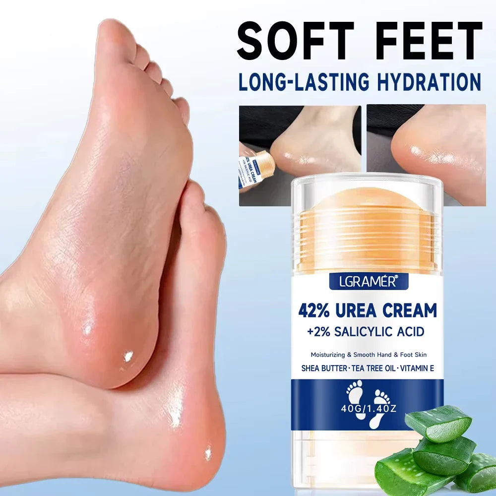 42% Urea Foot Cream +2% Salicylic Acid Moisturizing & Exfoliating, Cracked Heel Repair, Deep Hydration for Dry Feet Long protect Tri Light Beauty