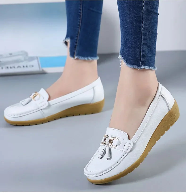 Women Shoes Slip On Loafers For Ballet Flats Women Moccasins Casual Sneakers Zapatos Mujer Flat Shoes For Women Casual Shoes Pi-Mart