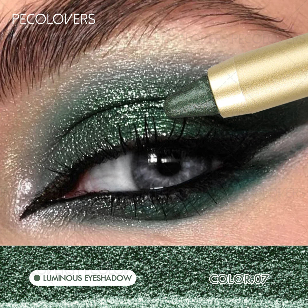 Smudge-Proof & Waterproof Eyeshadow Stick,Dual-Ended Eye with Shadow Stick,Sponge Brush,Glitter & Matte Finishes Tri Light Beauty