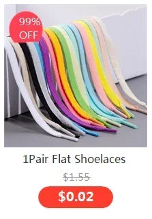 Classic Shoelaces for Sneakers Flat Mixed-colors Shoe laces AF1/AJ Shoelace Elastic Laces Shoes 100/120/140CM Strings 1Pair Pi-Mart