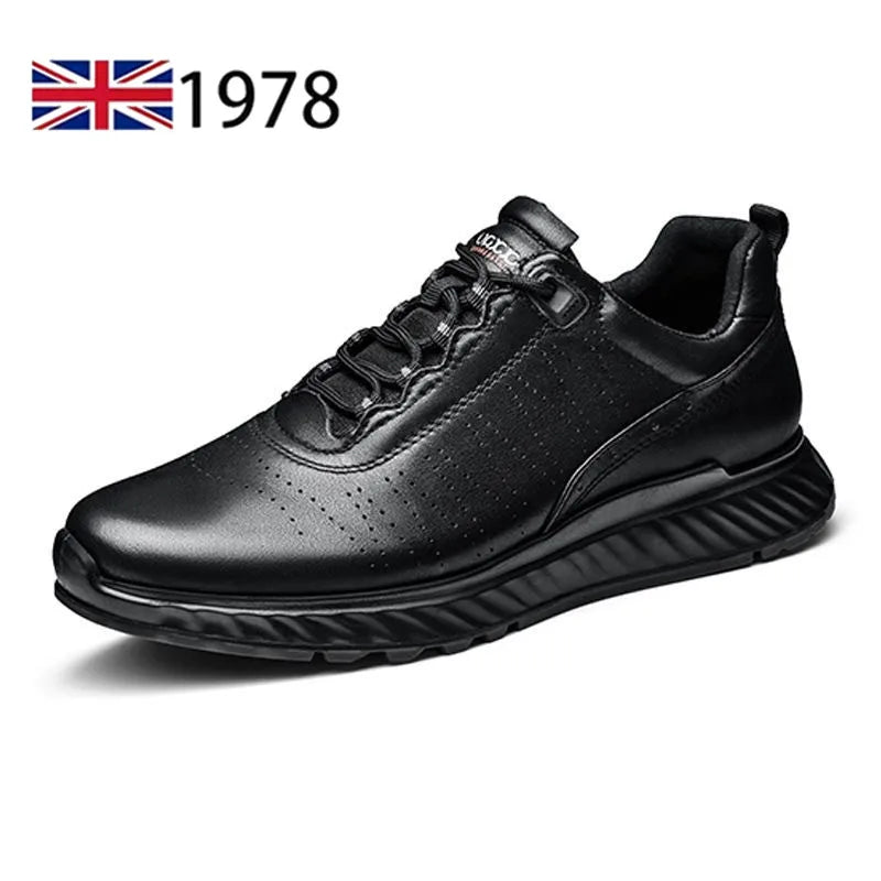 Genuine Leather Treking Shoes Mens Casual Shoes Business Brand Male Footwear Soft Comfortable Walk Sneakers Pi-Mart