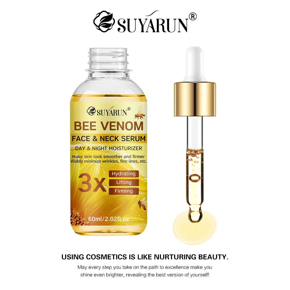 SUYARUN Bee Venom Collagen Anti-Aging Face Serum | Firming Lifting Moisturizer | Wrinkle Reduction | 24H Hydration. Pi-Mart