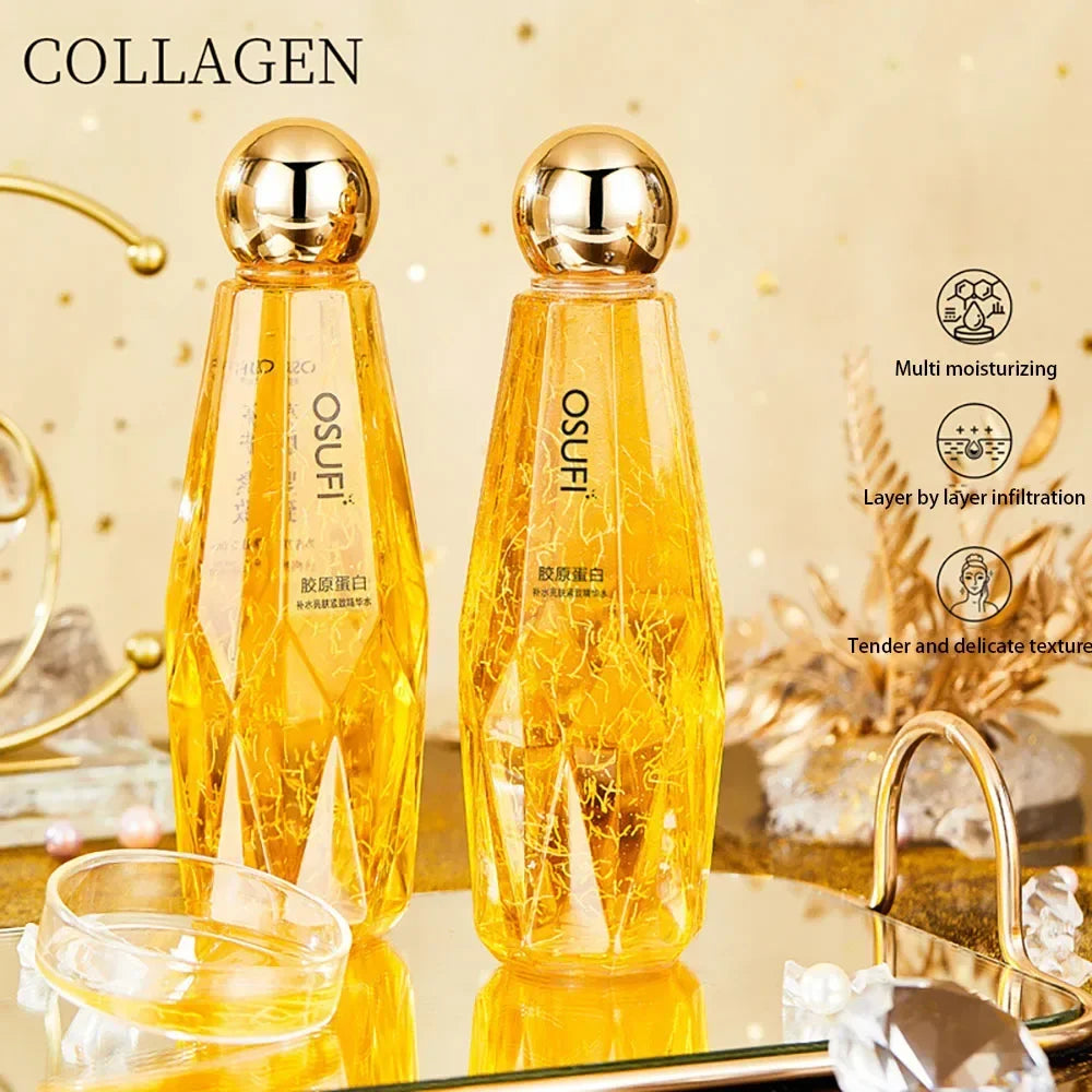 Collagen Face Serum Anti Aging Smoothing Lines Facial Care Essence Moisturizing Brighten Serum Beauty Skin Care Products Tri Light Beauty