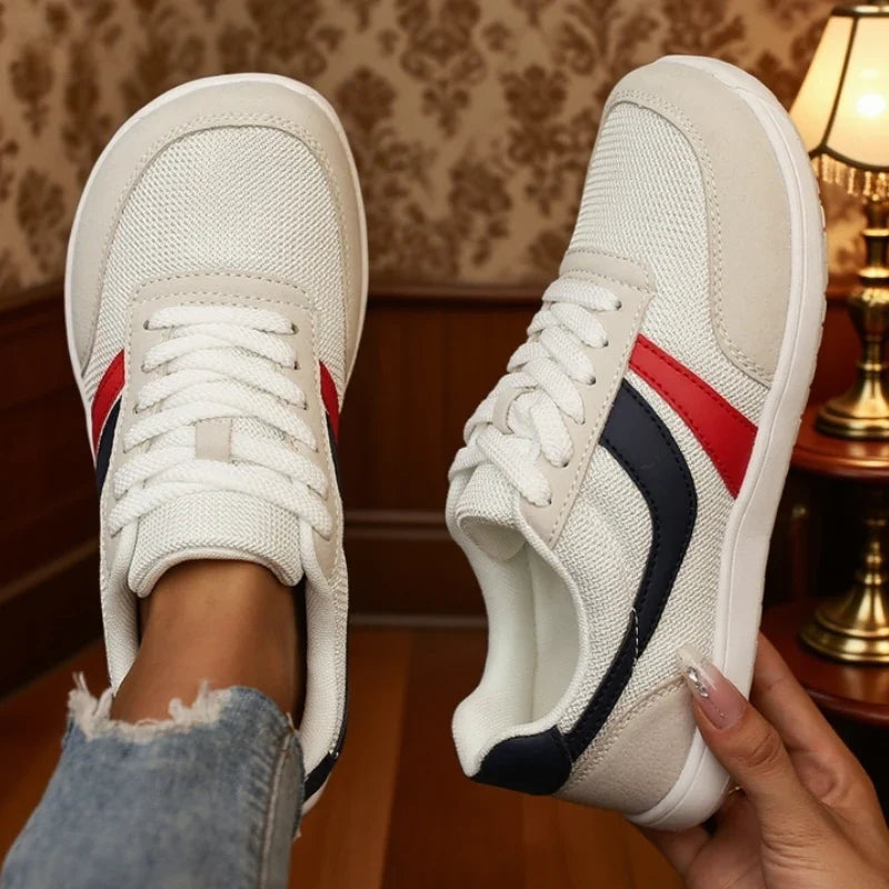 Women's Sneakers Barefoot Casual Wide Last Fashionable Canvas Flat Board Shoe 2025 New Wide Toe Breathable Mesh Running Shoes LadyShow.Store