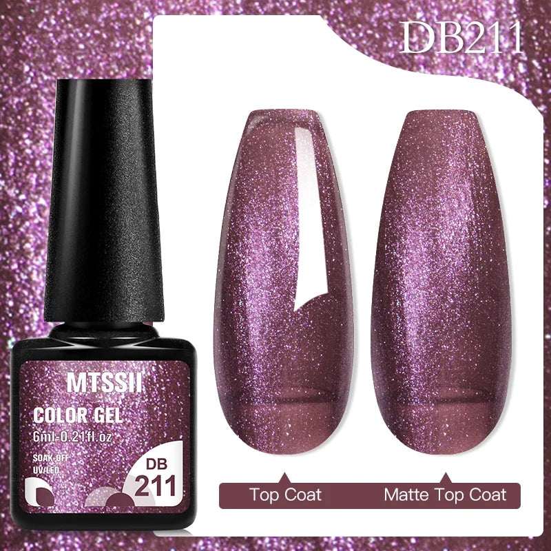 Mtssii 6ML Chocolate Color Gel Nail Polish Brown Semi Permanent UV Gel Autumn Winter Popular Soak Off Nail Art Gel Varnishes Tri Light Beauty