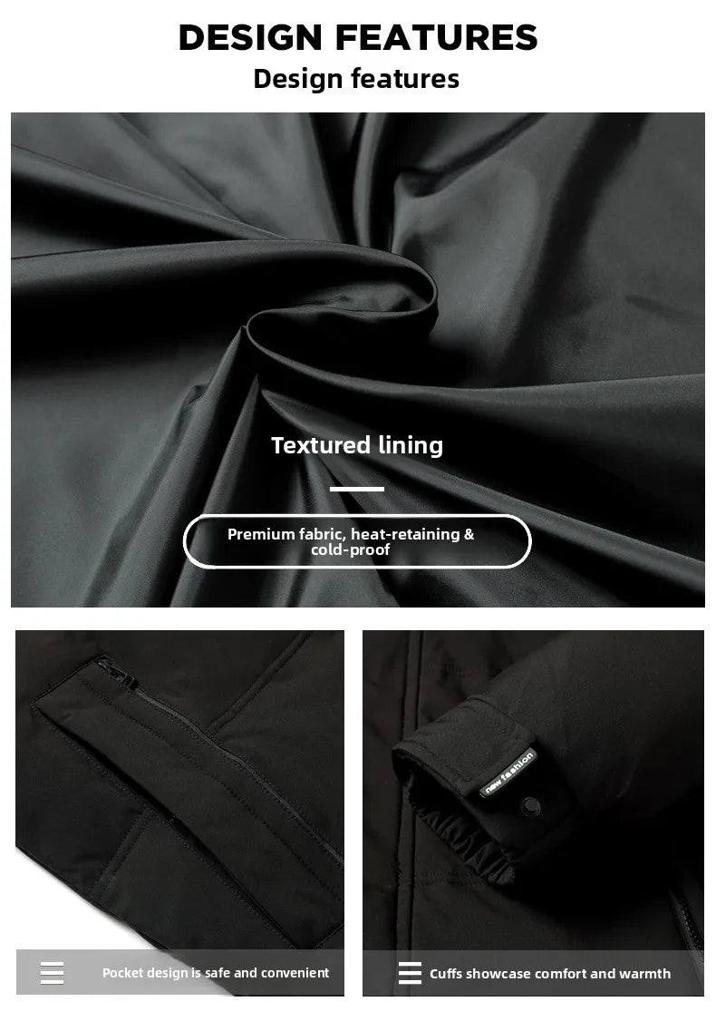 Winter Luxury Brand Men's Down Jacket Coat Parkas Padding Warm Puffer Jackets Long Man Jacket Knee Length Thickened Hooded HXY02 Pi-Mart