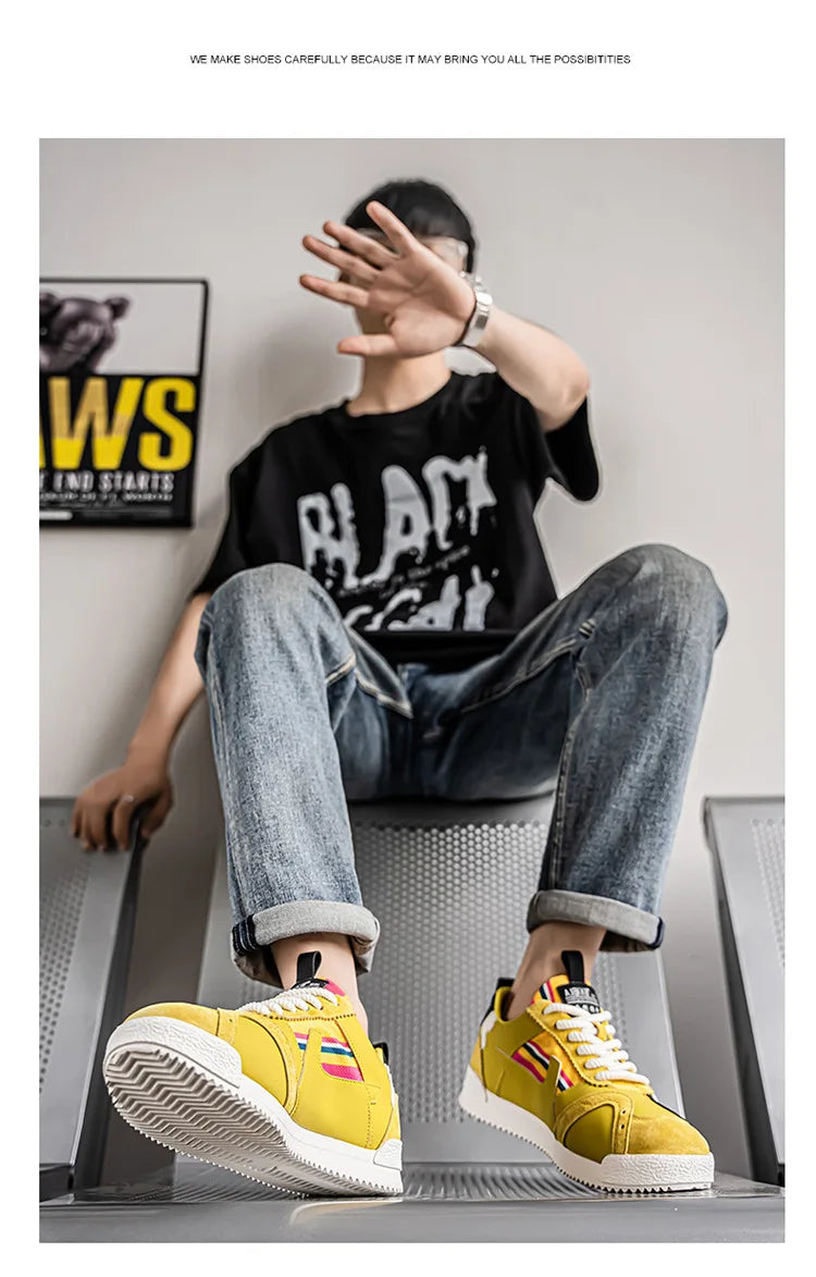 Large Size Men's White Sneakers Autumn Comfortable Non Slip Running Shoes Luxury Soft Sole Fashion Lace Up Outdoor Casual Shoes Pi-Mart