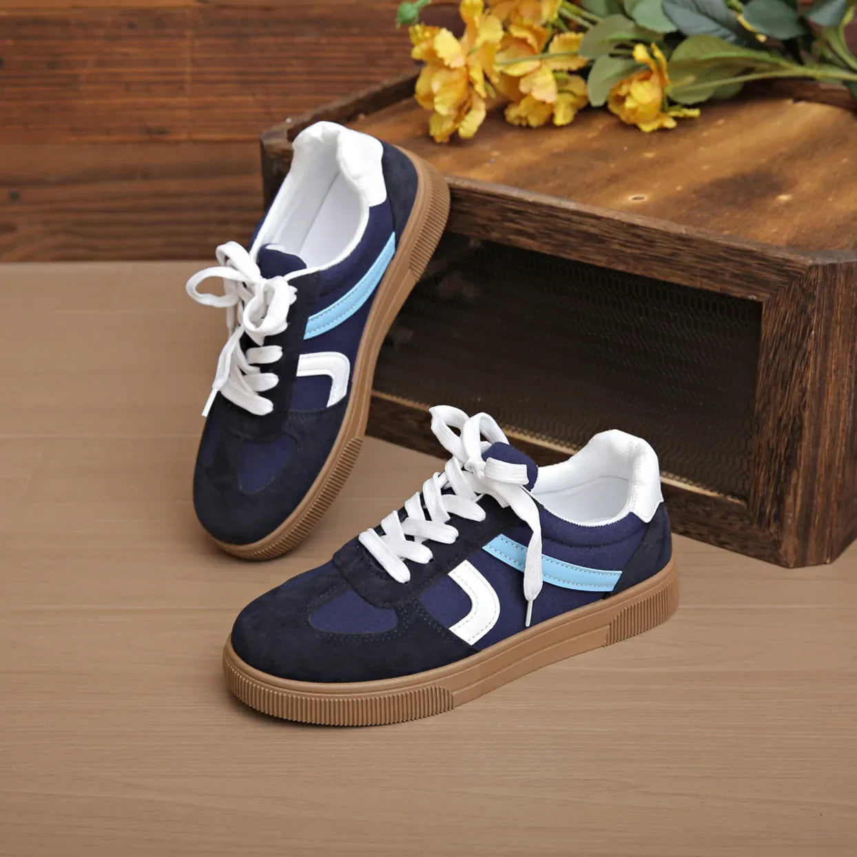 Women's Flat Bottom Sports Shoes Hot Sale Mixed Colors Spring Autumn New Style Sneakers Casual Leisure Student Flats Rubber Sole Pi-Mart