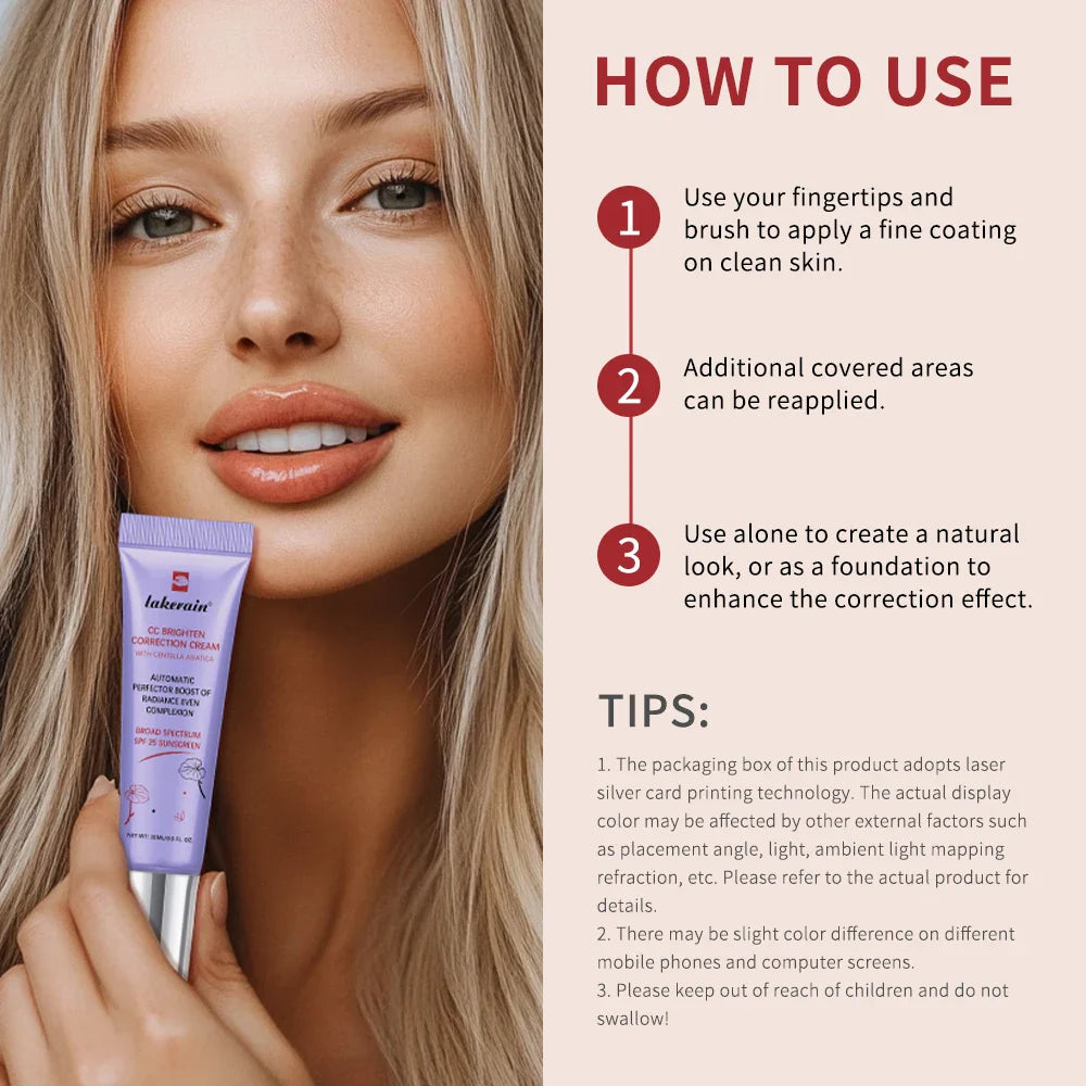 CC Cream Color Changing Liquid Foundation Centella Korean High Coverage Foundation Foundation Cream for Face Base Makeup LadyShow.Store