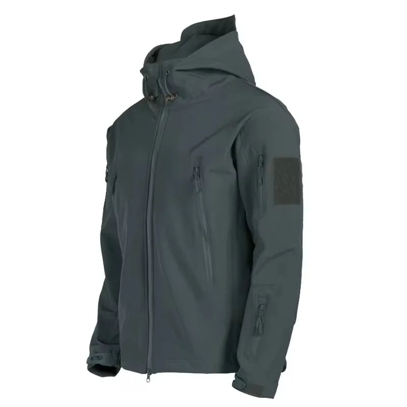 Military Shark Skin Soft Shell Jackets Men Tactical Windproof Waterproof jacket men Army Combat Jackets Mens Hooded Bomber Coats Pi-Mart