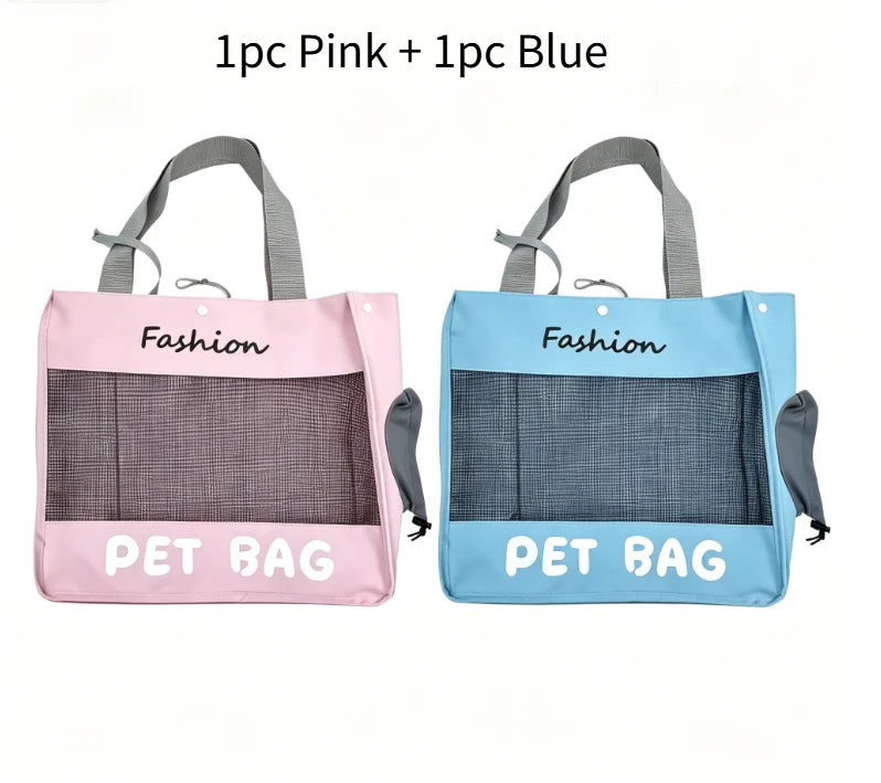 Fashion Portable Pet Tote Bag Breathable Mesh Cat Dog Shoulder Bag Outdoor Travel Handbag Small Puppy Kitten Transport Bag Pi-Mart