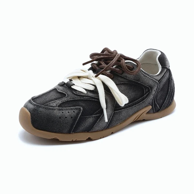 AIYUQI Women Sneakers New Genuine Leather Retro German Training Shoes Women Winter Velvet Fur Flat Casual Shoes Women LadyShow.Store