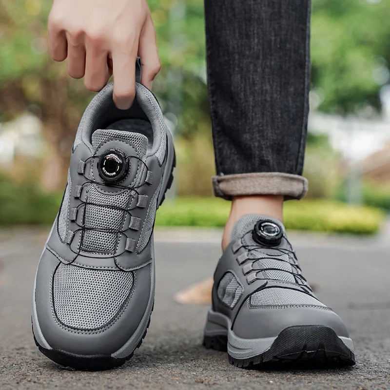 Men'S Spring And Autumn Sports Shoes Rotating Buckle Comfortable And Non Slip Hiking Sports Shoes Plus Size Men'S Shoes 39-48 Pi-Mart