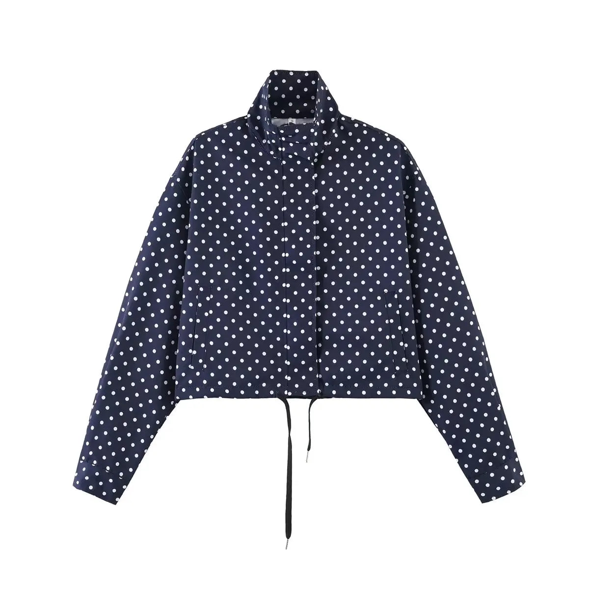 Polka Dot Print Short Coats Women's High Street Long Sleeve Jackets for Women 2026 Elegant Office Ladies Casual Outerwear LadyShow.Store