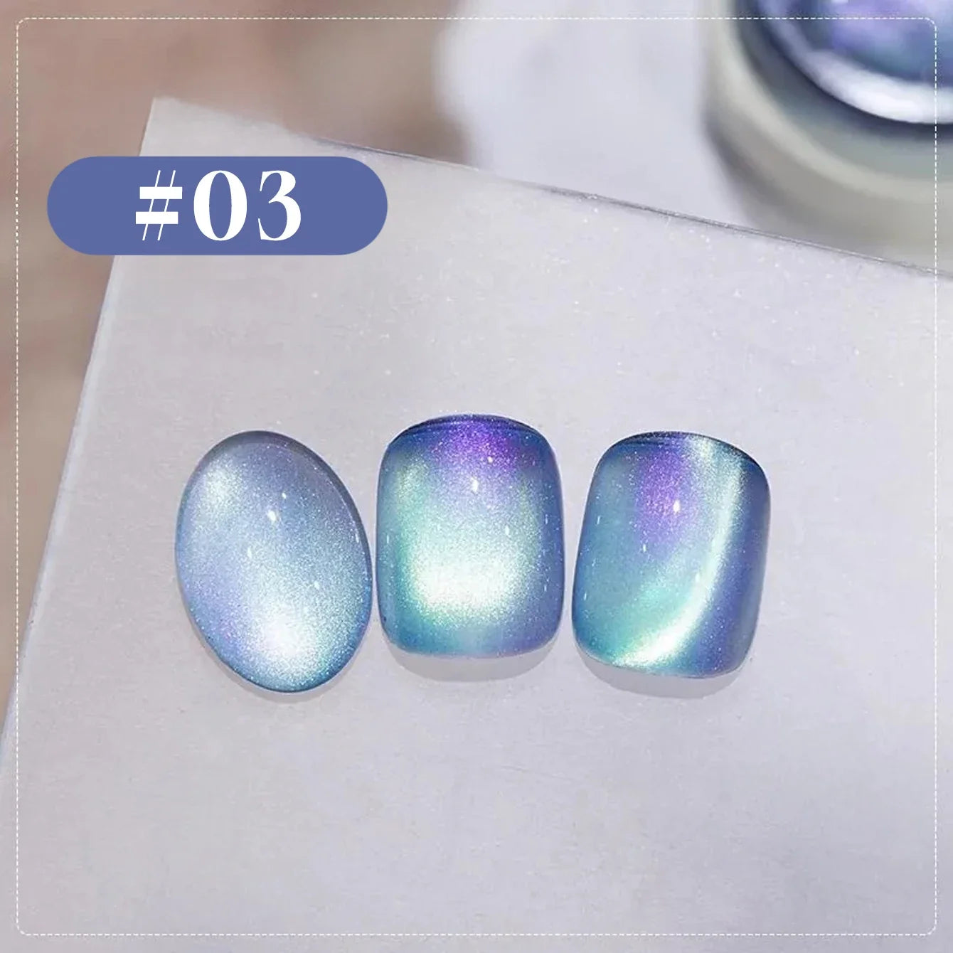 MIANEL Blue Tears Cat Eye Nail Polish Unique Blue Color and Magnetic Powder Create a Dreamy and Romantic Blue Nail Art Effect Tri Light Beauty