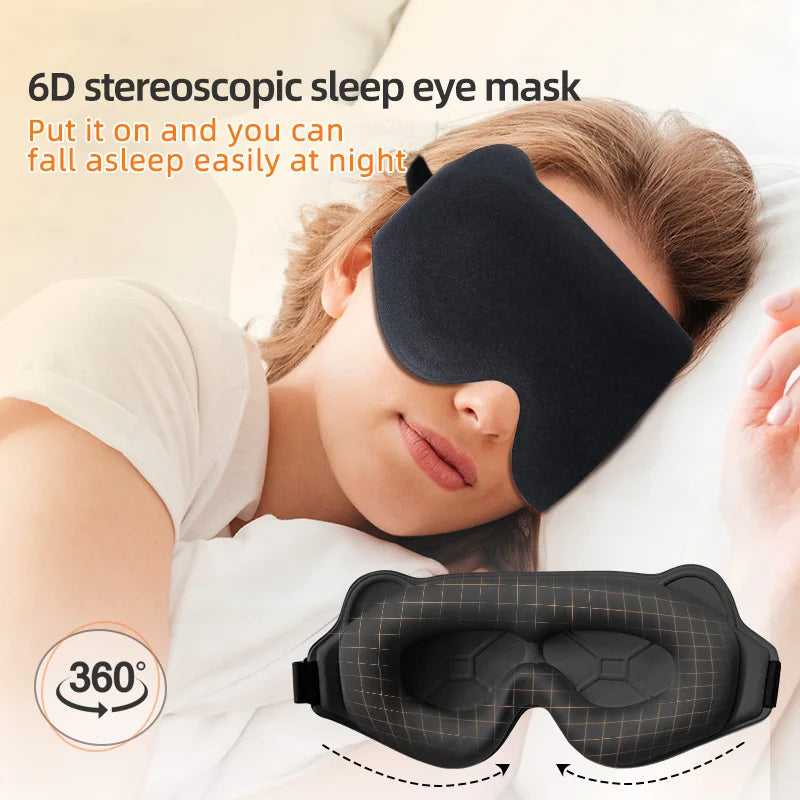 Sleeping Mask Eyepatch Blindfold Light Travel Eye Mask for 3D Sleeping Mask Slaapmasker Night Sleep Patch Portable Eyemask Pad Tri Light Beauty