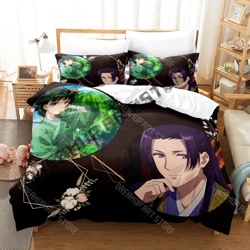 3D Print Apothecary Diaries Bedding Set Single Twin Full Queen King Size Bed Set Adult Bedroom Duvetcover Sets Anime Bed Sheet LadyShow.Store