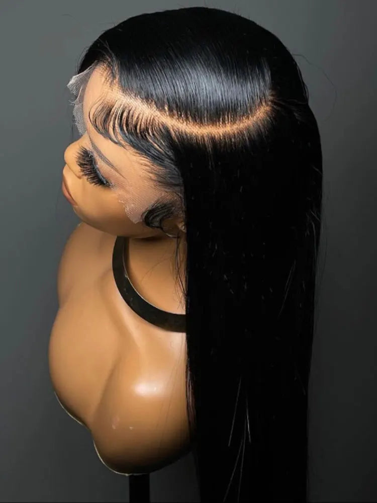 40 42 Inch 13x4 13x6 HD Transparent Bone Straight Lace Front Wigs 250% Brazilian Human Hair Wigs 5x5 Glueless Lace Closure Wigs LadyShow.Store