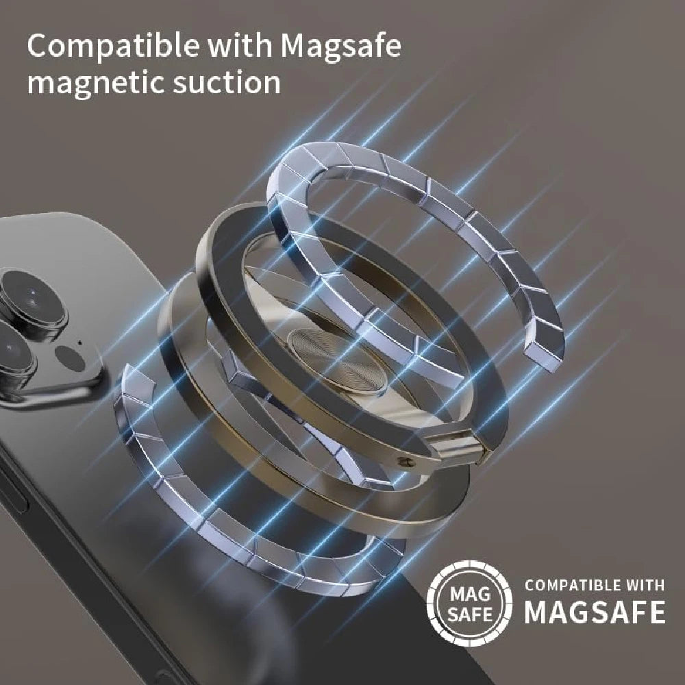 Magnetic Phone Stand 360° Rotating,3 in 1 Foldable Car & Desk Holder,Strong Magnet Grip with Fidget Spinner for OfficeTravelHome Pi-Mart