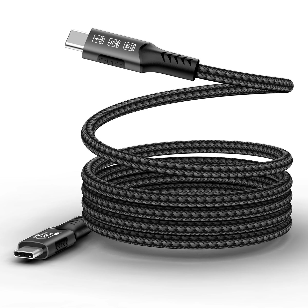 USB4 Cable 40Gbps 48V 240W For Thunderbolt 4 Type C Fast Charging Cable Thunderbolt3 USB C to C Data Transfer Cable For Laptop Pi-Mart