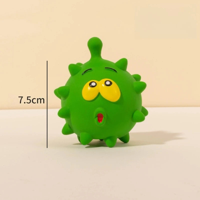 Cute Cartoon Big-Eyed Dog Sound Dog Toy Eco-Friendly Latex Interactive Pet Toy Ball Fun To Relieve Boredom Pi-Mart