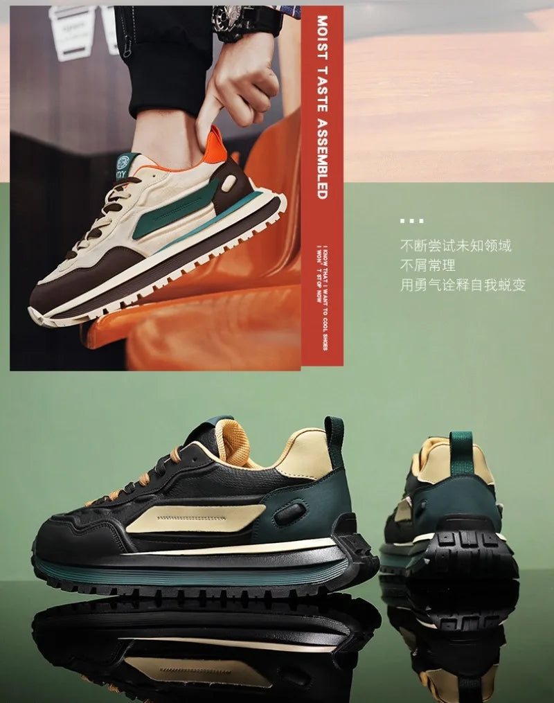 Trend Men Versatile Sneakers 2025 Autumn High Quality Comfortable Platform Sports Running Shoes Outdoor Youth Shoes for Men Plus Pi-Mart