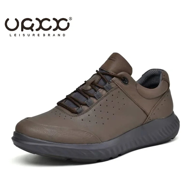 Men Shoes Autumn Winter Sports Casual Genuine Leather Soft Soled Outdoor Hiking Shoes Lightweight Breathable Non Slip Shoes Men Pi-Mart