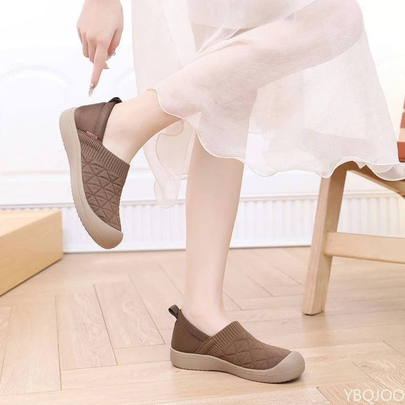 Spring and Autumn Fashion New Lightweight and Comfortable Women's Single Shoes with Soft Surface One Step Stepping Women's Shoes Pi-Mart