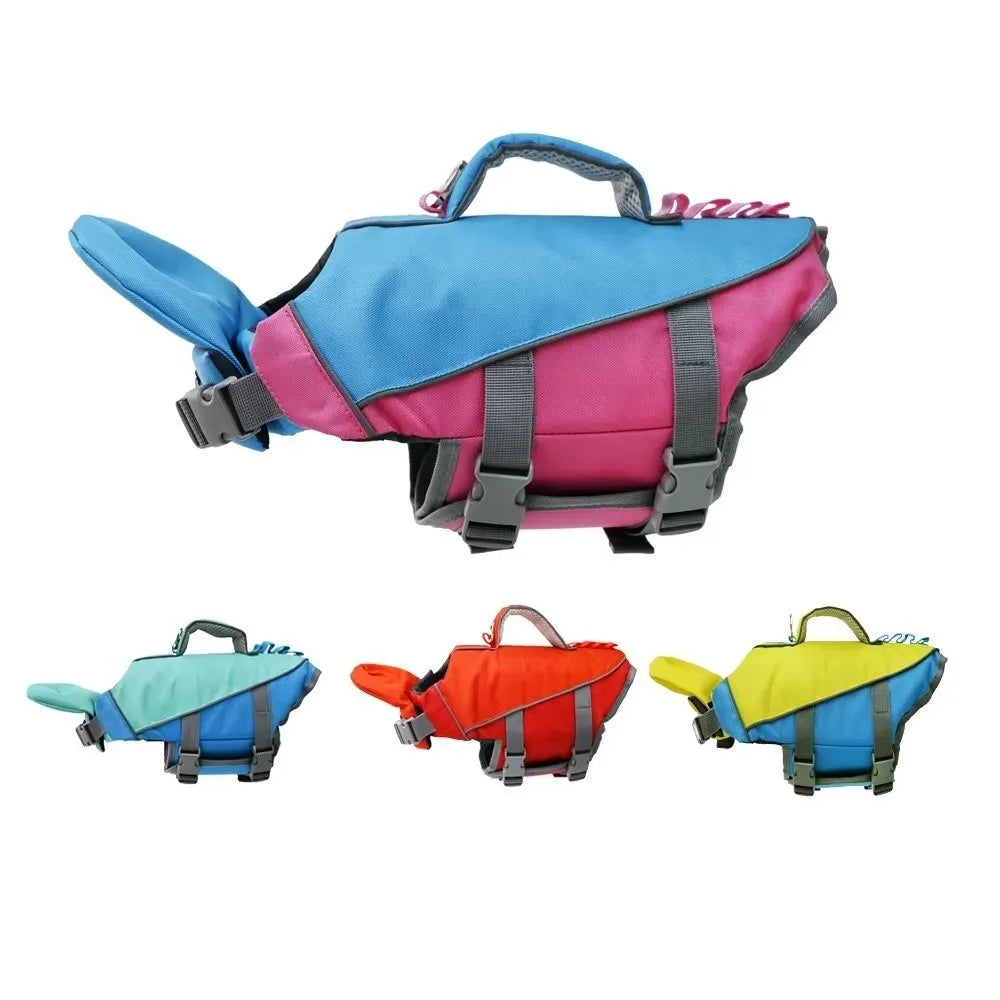 Pet Supplies Reflective Stripes Dog Life Jacket Adjustable Large Buoyancy Safety Vest Breathable Pet Life Vest Water Sports Pi-Mart