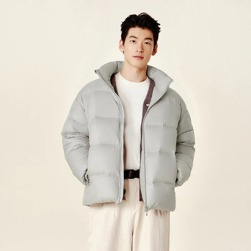 Semir Down Jacket Men Winter Three-proof Windproof Waterproof Stain Resistant Thick Stand Collar Puffer Coat Lightweight Warm LadyShow.Store