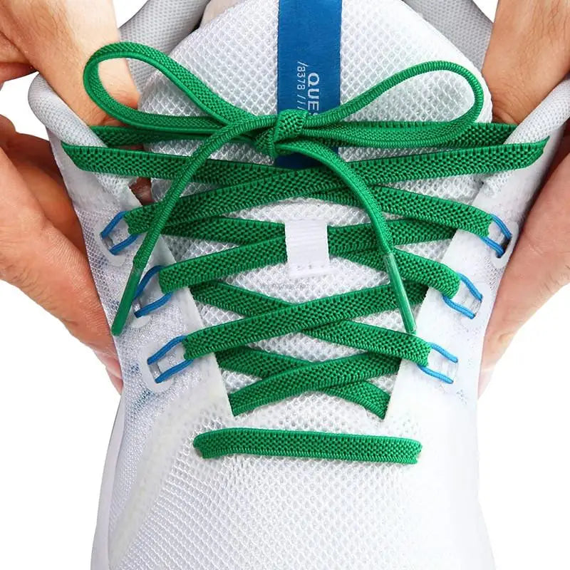 Elastic Laces Sneakers Classic Elastic Shoelaces 6mm Width Flat Shoelace for Kids Adults Shoe laces Rubber Bands for Shoes Pi-Mart