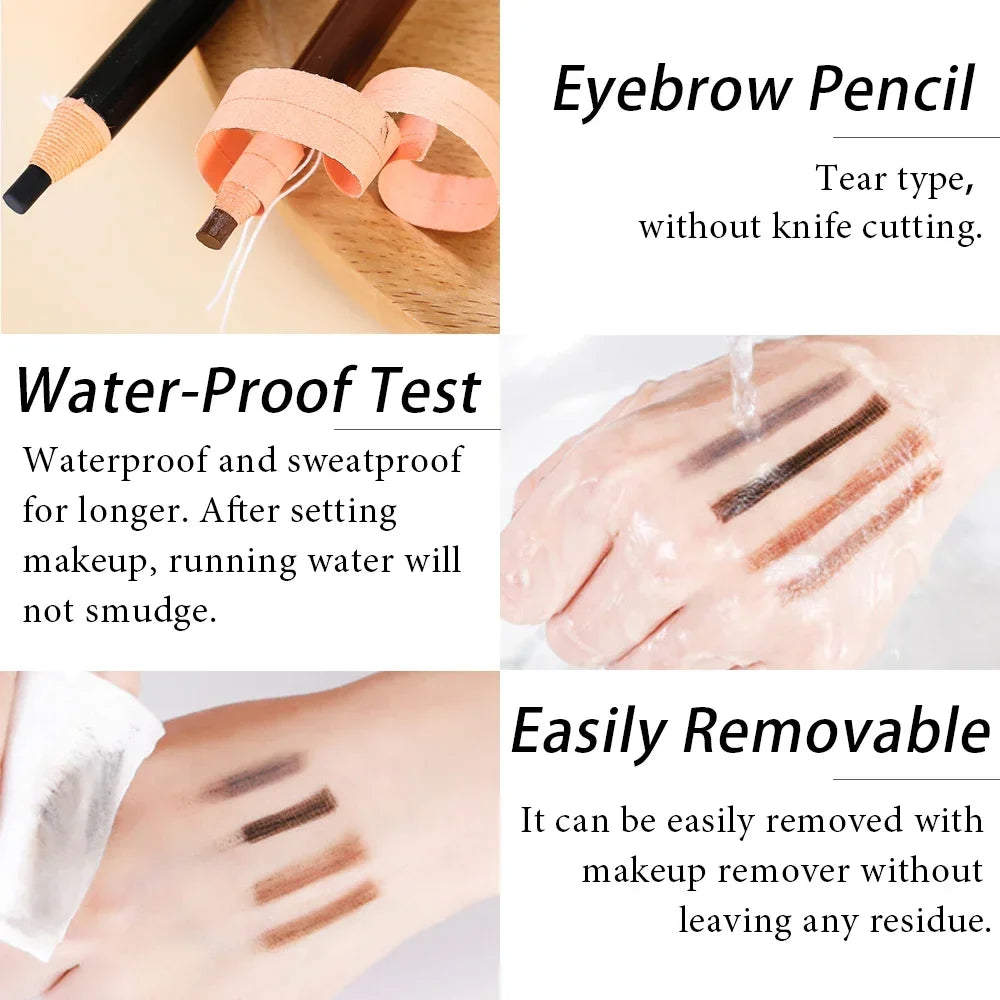 5PCS Professional Microblading Pencil Permanent Eyebrow Pencil Tattoo Waterproof Art Tint Makeup Eye Brow Pen Enhancers Cosmetic Tri Light Beauty
