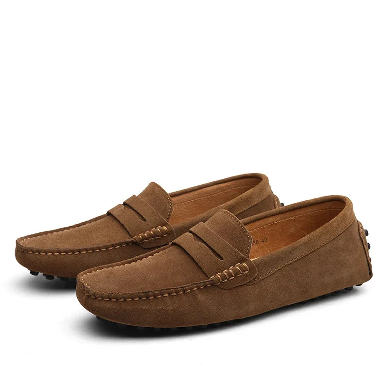 Men Casual Shoes Fashion Men Shoes Handmade Suede Genuine Leather Mens Loafers Moccasins Slip On Men's Flats Male Driving Shoes Pi-Mart