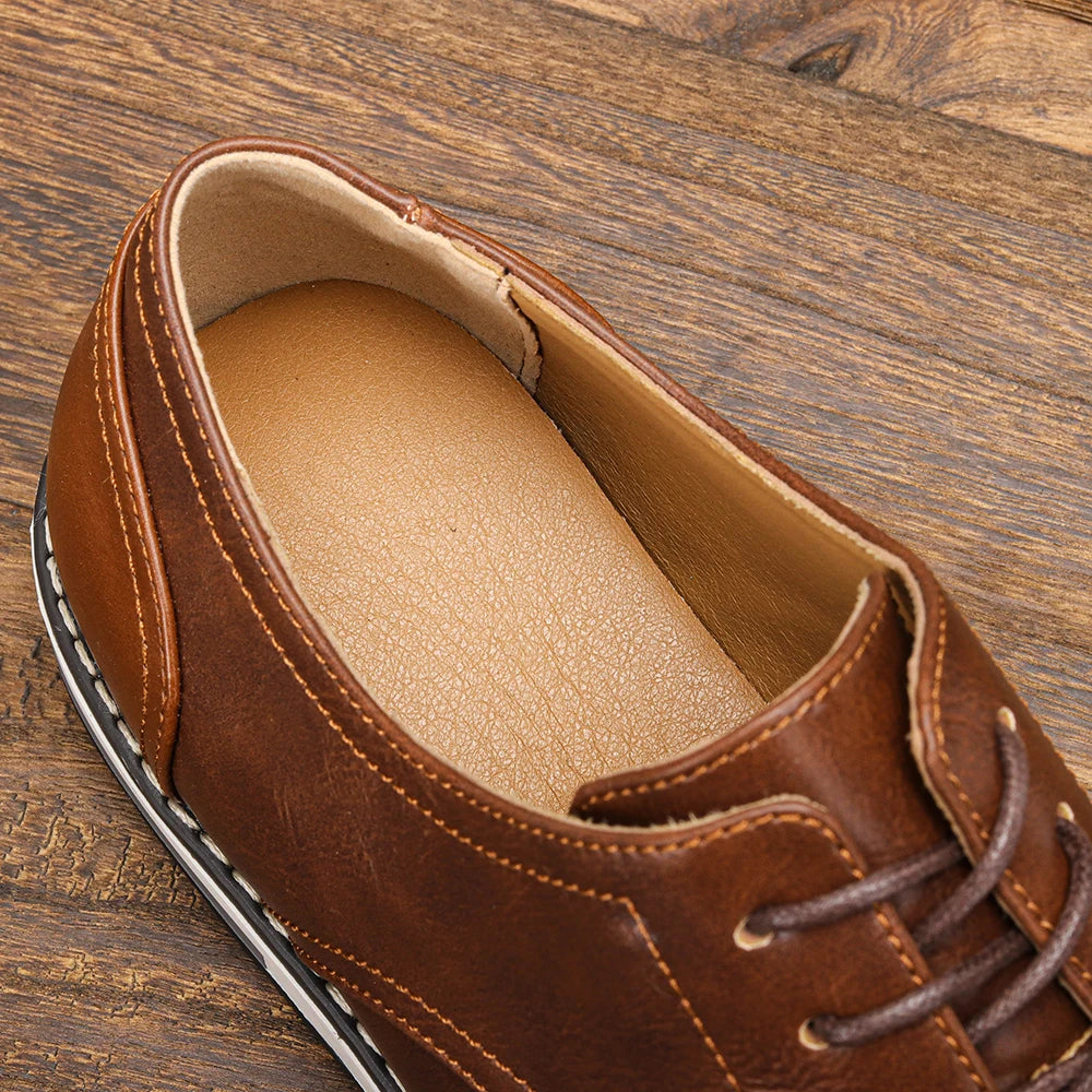 Leather loafer men fashion comfortable 2024 brand casual shoes men Pi-Mart