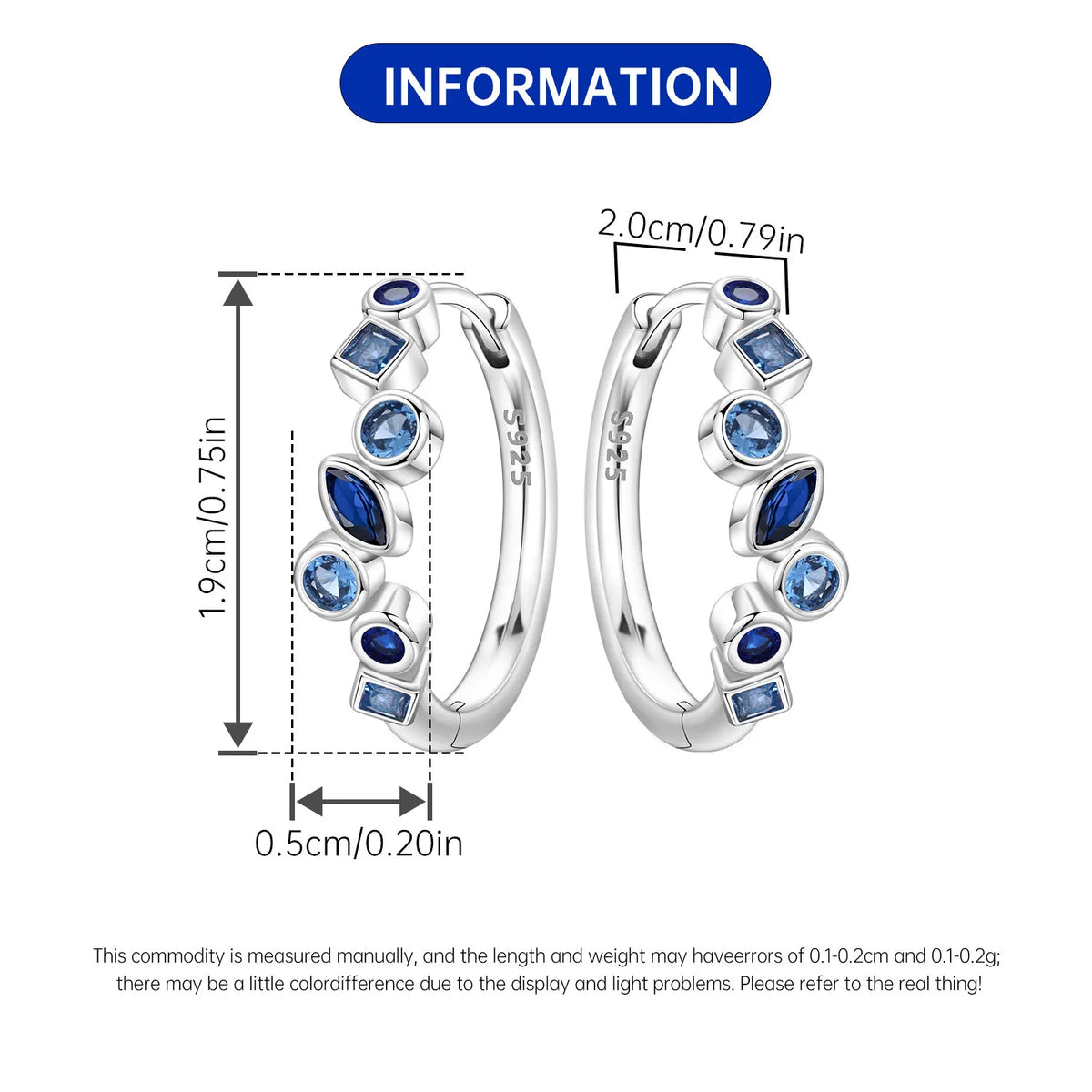 PANPOKI S925 Sterling Silver Purple Zircon Series Earrings Hoop Earrings For Women Jewelry Original Party Trendy Gifts Pi-Mart