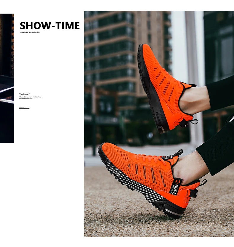 New Men Running Shoes Breathable Outdoor Sports Shoes Lightweight Sneakers for Men Comfortable Athletic Training Footwear Pi-Mart