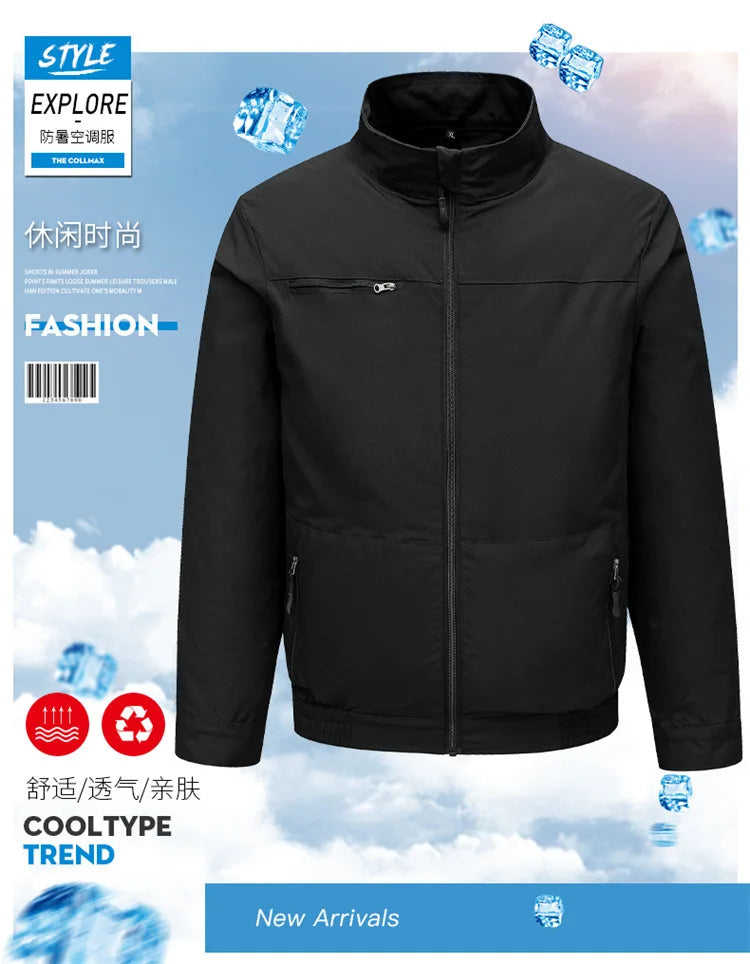 Cooling Air Conditioning Clothes with Fan Outdoor Charging Summer Cooling Welding Labor Overalls Men Pi-Mart