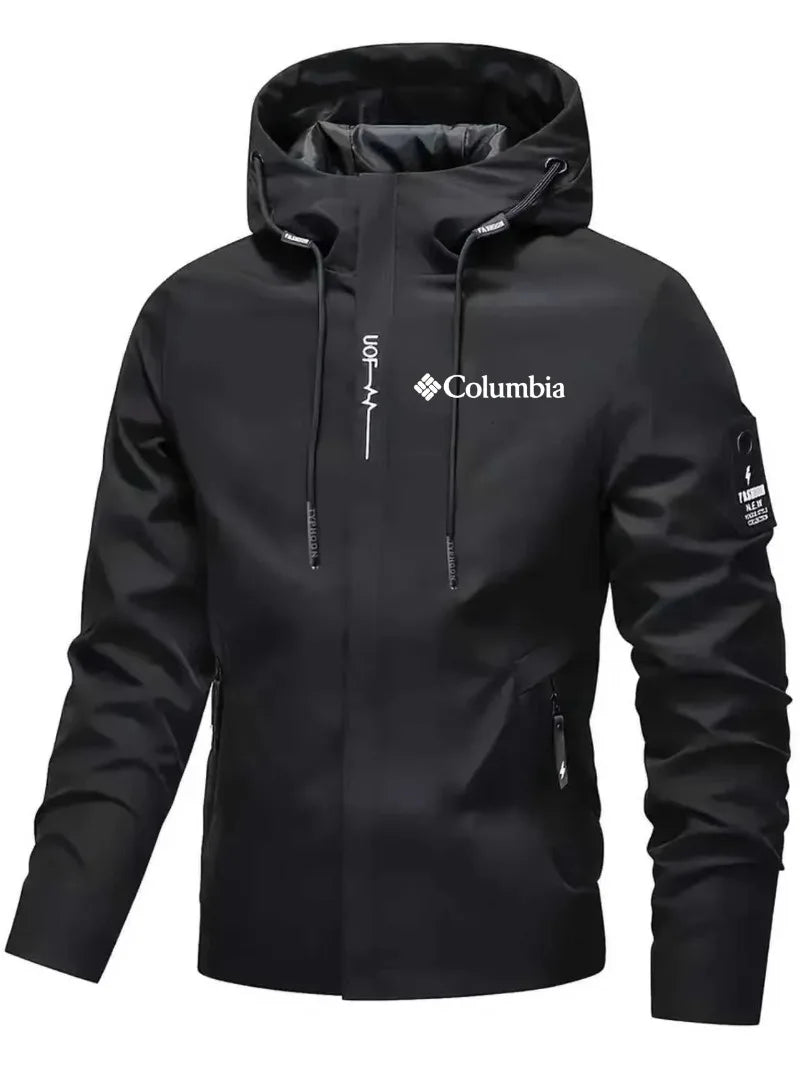 2026 Men's Waterproof Raincoat Hooded Lightweight Cycling Jacket Street Style Hiking Windproof Outdoor Leisure LadyShow.Store