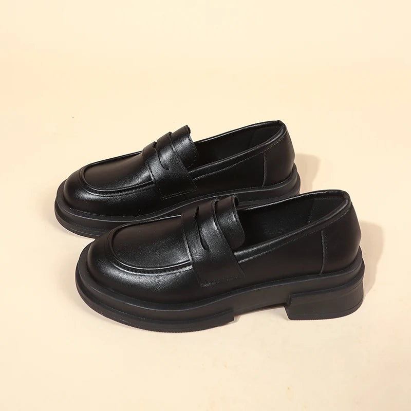 New Japanese Style College Student Shoes Cosplay Lolita Shoes for Women/Girl Fashion Black/Coffee Uniform Platform Shoes 2024 Pi-Mart