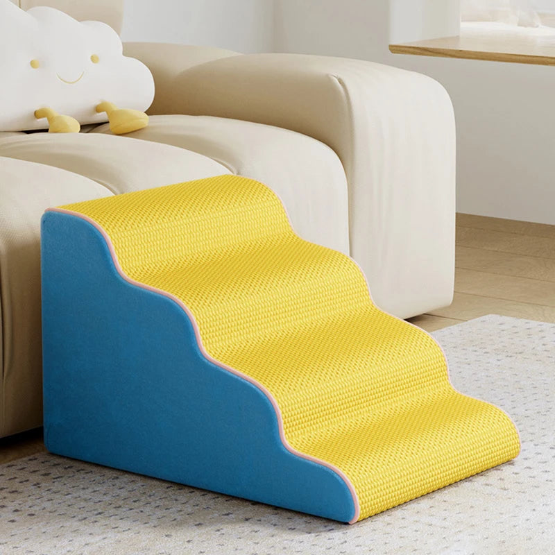 Dog Cat Ramp Ladder 3/4 Step Pet Stair Memory Foam Sponge Dogs Sofa Removable and Washable Training Pet Ramp Stairs Pet Supplies Pi-Mart