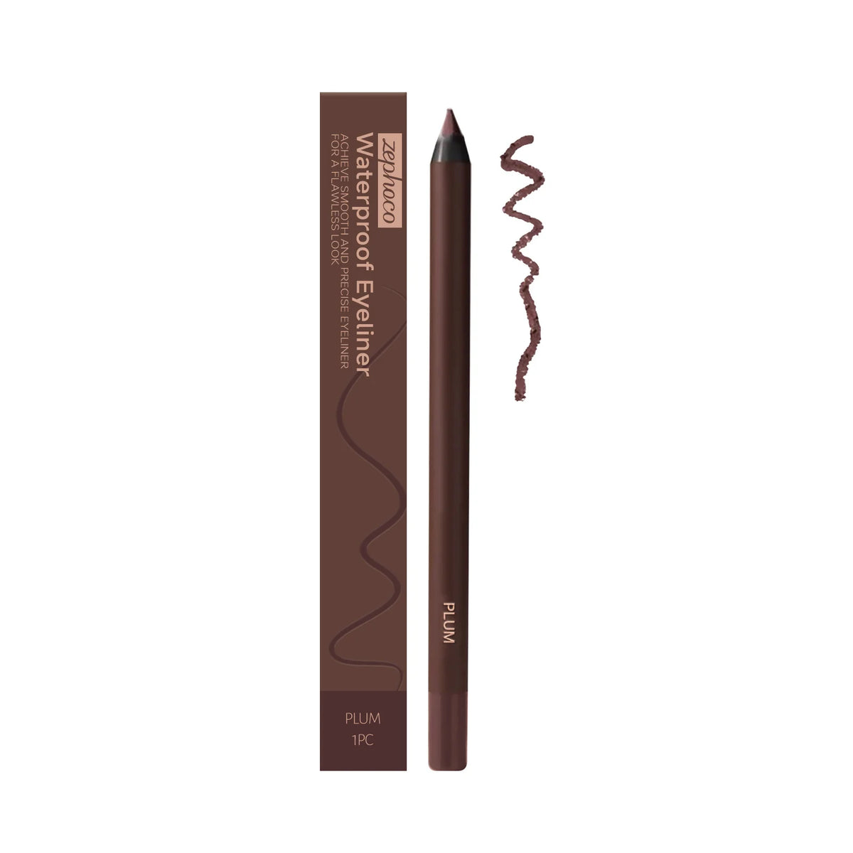 Zephoco Brown Eyeliner Pencil Waterproof Sweatproof Long Lasting Easy to Color Smooth Soft Gel Eyeliner Pencil Eye Makeup Set Pi-Mart