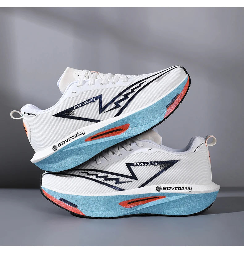 2026 Running Shoes Carbon Board Marathon Men Sports Breathable Lightweight Women's Comfy Athletic Antiskid Sneakers Casual New Pi-Mart