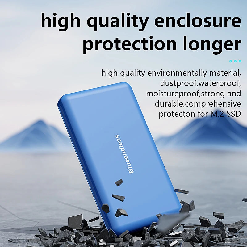 4-Slot M.2 SSD Case Storage Case 2280 SSD Enclosure Bag for SSD Case SATA NVme Hard Disk Box for SSD Shockproof Portable Box Pi-Mart