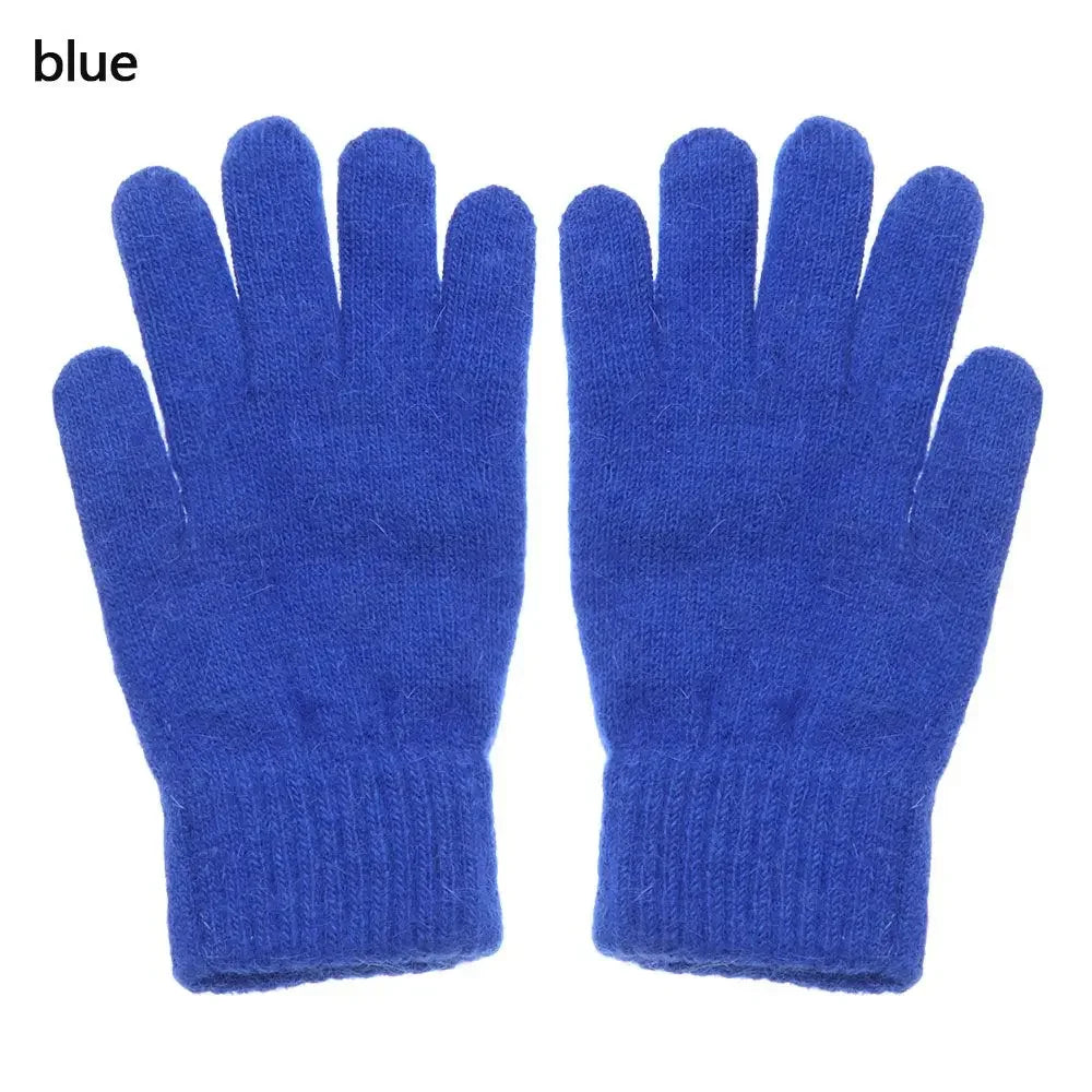 Fashion Elastic Outdoor Warm Thick Winter Gloves Mittens Full Finger Gloves Pi-Mart