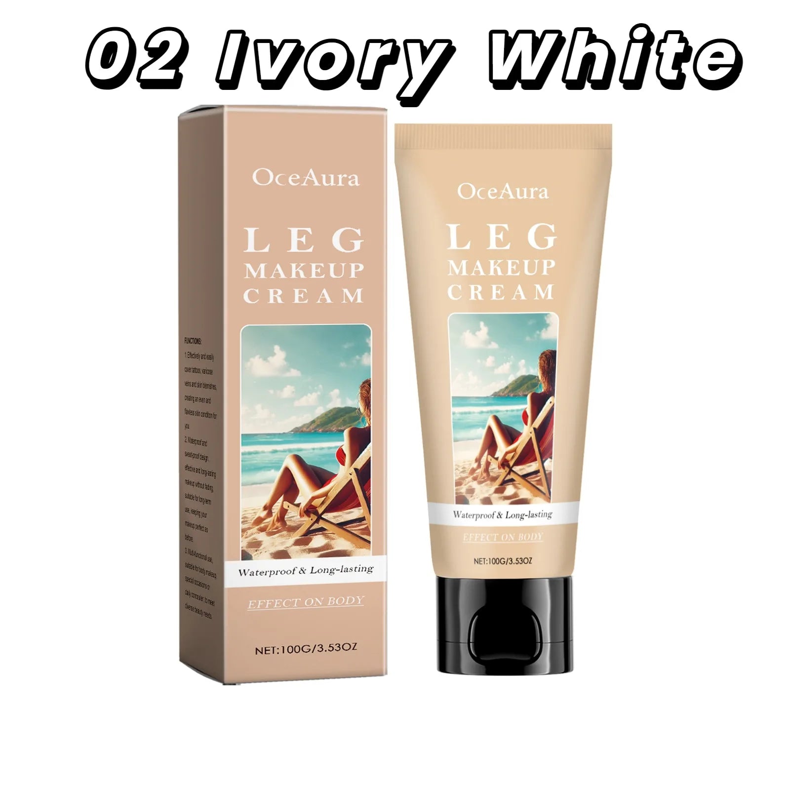 Instant Body Bronzer Foundation Makeup Cream Sun-Kissed Glow Bronzing Tint with Hyaluronic Acid Blurring Body Luminizer 100ml LadyShow.Store