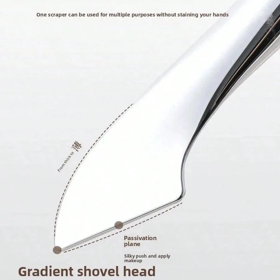 Upgraded Crescent Design Foundation Makeup Brush Ultra-thin Smooth Application Liquid Mask Spatula Makeup Brushes Beauty Tools Pi-Mart