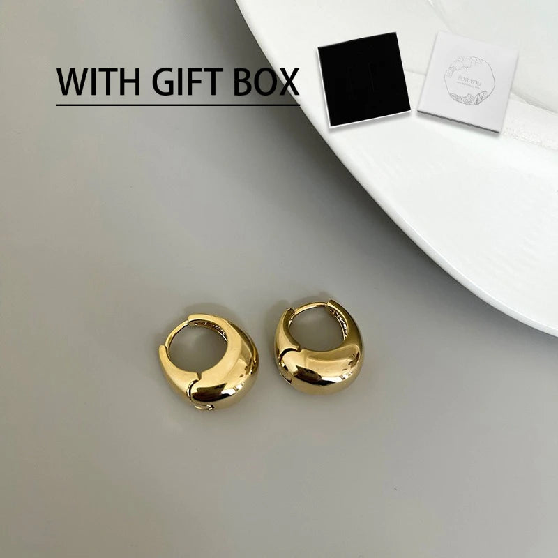 LENNIKOval Elegant Earrings, Women’s 3D Metal Design, Fit for Work/Casual Outfits, Flattering on All Faces, Perfect Gift Choice Pi-Mart