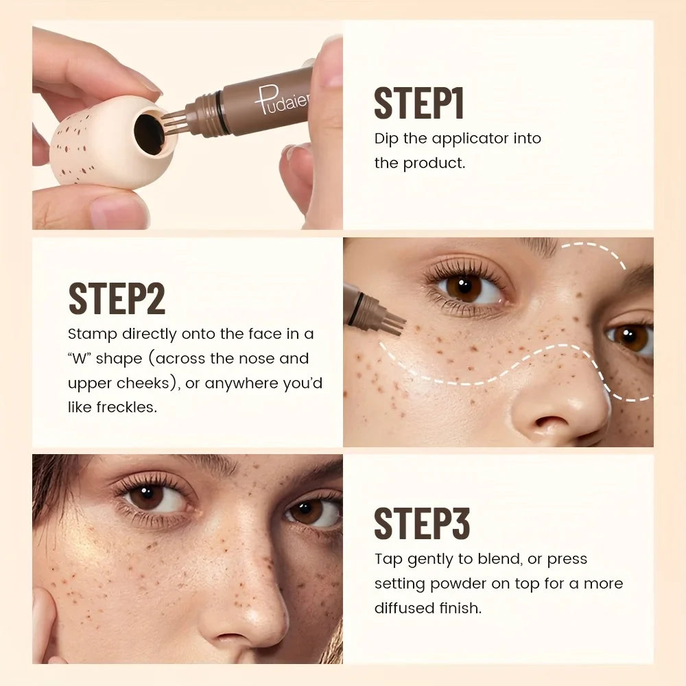 Freckle Stamp Makeup Pen Waterproof, Natural Look Dot Freckles, Long Lasting, Sweatproof, Beginner Friendly LadyShow.Store
