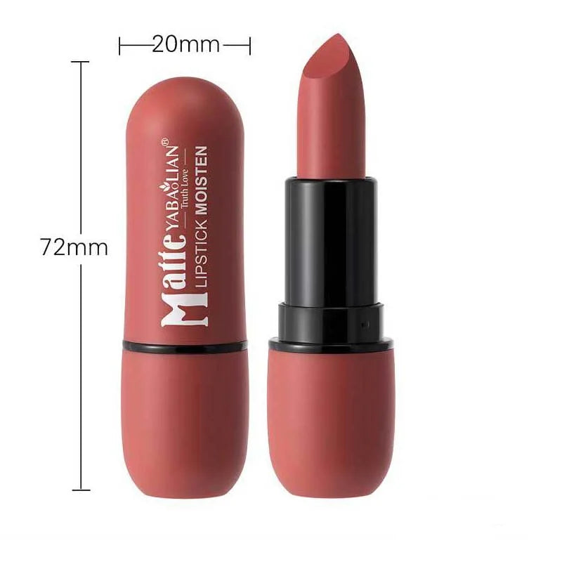 Matte Lipstick Long-Lasting Waterproof Classic High Pigment Velvet Topcoat Lip Cosmetics Pi-Mart